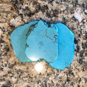 Hand made three slab turquoise belt buckle